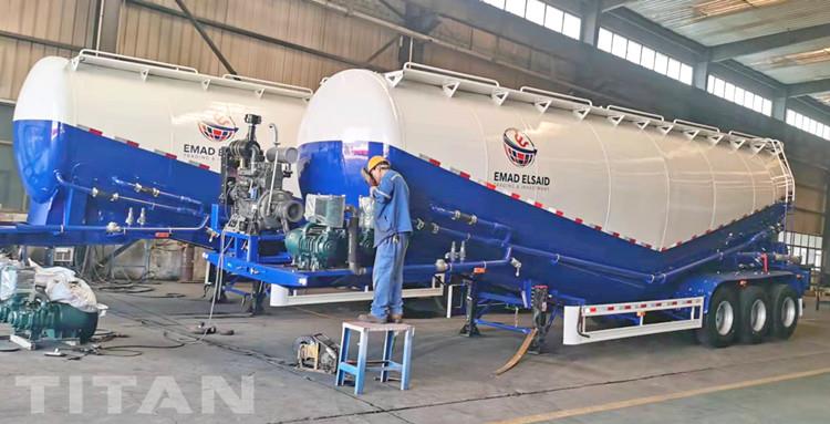 Tri Axle 55cbm Dry Bulk Tanker Trailer for Sale in Mozambique