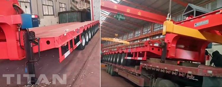 32 Meters Extendable Wind Turbine Tower Transport Trailer for Sale in Vietnam