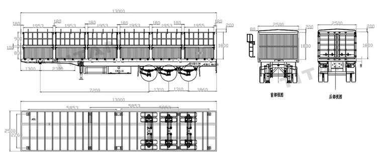 Tri Axle 60 Ton Animal Transport Fence Trailer for Sale in Kenya