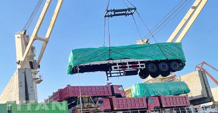 Tri Axle Drop Side Trailer for Sale in Ghana