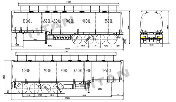 54000 Liters Crude Oil Tanker Trailer for Sale in Kenya