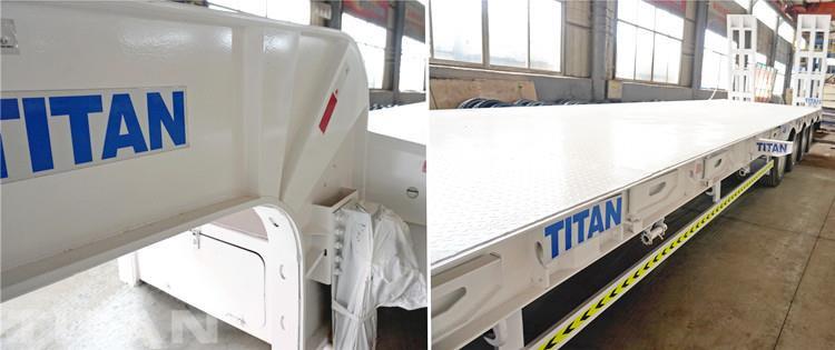 80 Ton Excavator Transport 4 Axle Lowbed Truck Trailer for Sale in Sudan