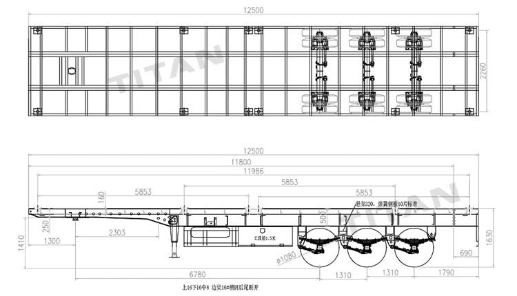 Tri Axle Flatbed Trailer for Sale Near Me in Sudan