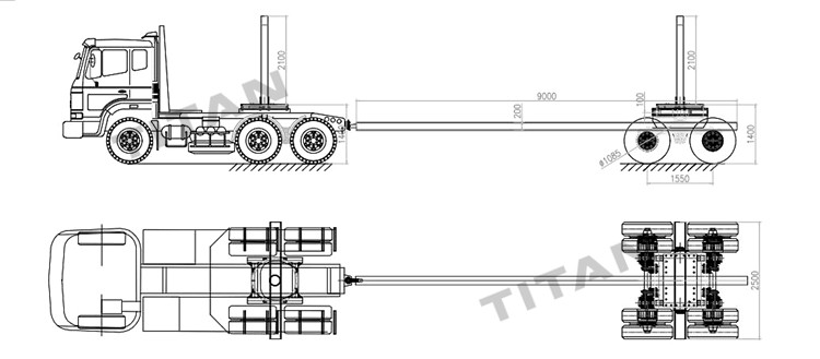 Wood/Log/Timber Transport Semi Trailer for Sale in Nigeria
