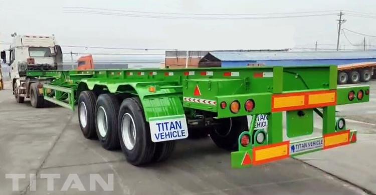 40ft Container Transport Semi Trailer Chassis for Sale in Cote d'Ivoire