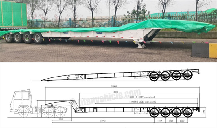 Detachable Gooseneck Low Bed Lowboy Trailer for Sale in Nigeria