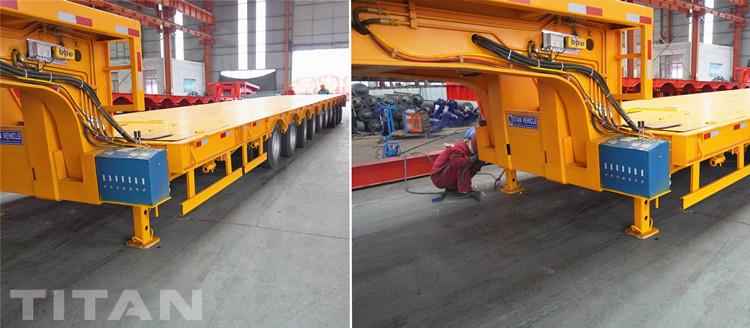 10 Axle 32 Meters Extendable Trailer for Wind Tower Transport in Vietnam