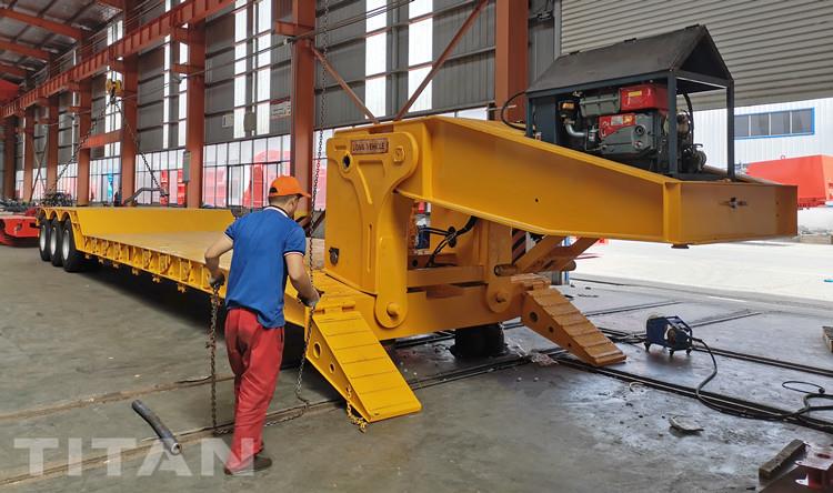 3 Axle 100 Ton Detachable Gooseneck Trailer for Sale in Zambia