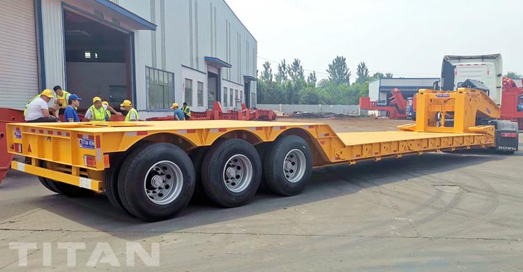 3 Axle 100 Ton Detachable Gooseneck Trailer for Sale in Zambia