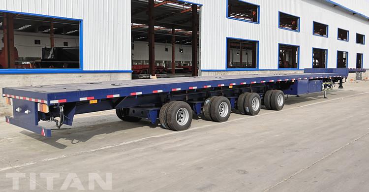 4 Axles 58 Meters Extendable Trailer for Wind Blade Transportation in Vietnam