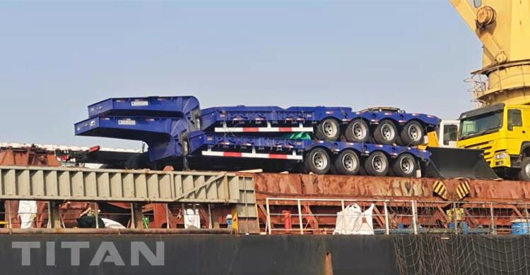 4 Axle Low Bed Trailer Truck Price for Sale in Djibouti