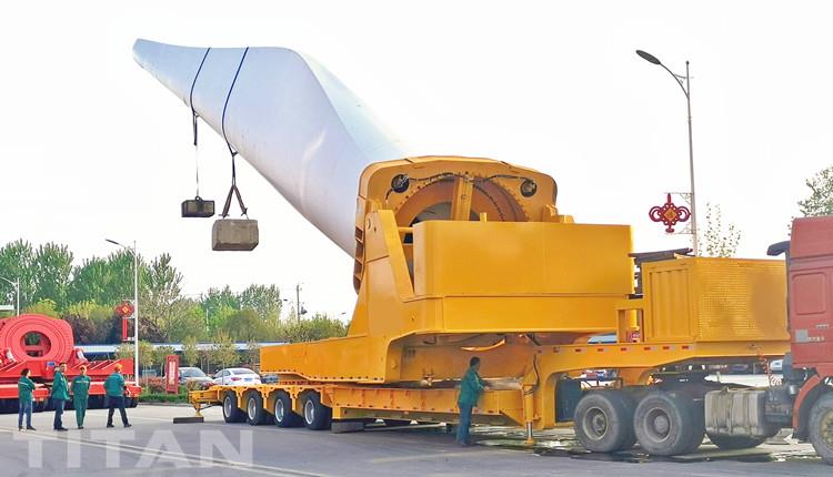72 Meters Wind Turbine Blade Transport Trailer for Sale in Vietnam