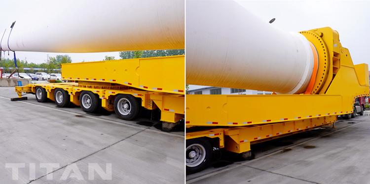 72 Meters Wind Turbine Blade Transport Trailer for Sale in Vietnam