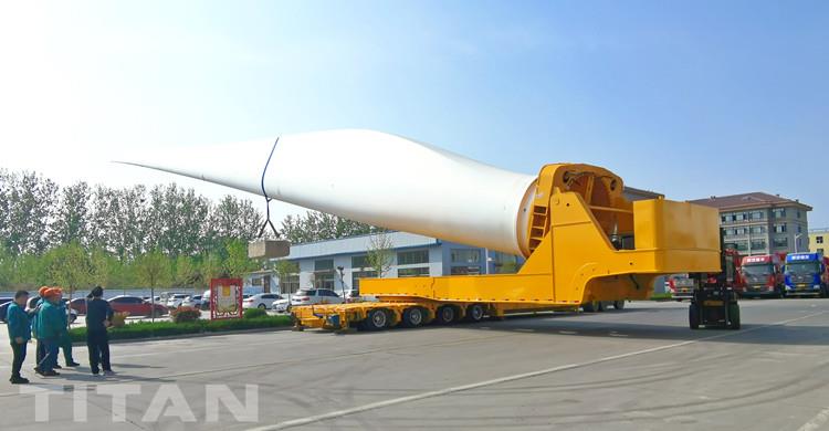 72 Meters Wind Turbine Blade Transport Trailer for Sale in Vietnam