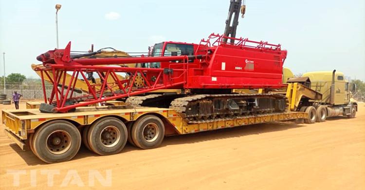 3 Axle 80 Ton Lowboy Detach Trailer Feedback from Congo Customer