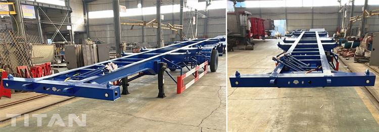 Tri Axle 40 Ft Shipping Container Chassis Trailer for Sale in Mauritius