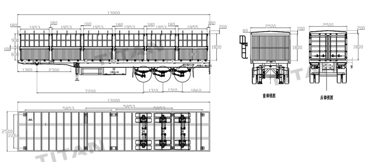 13M Fence Semi Trailer for Cargo Transport for Sale in Tanzania