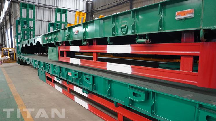 4 Axle 100 Tons Low Bed Truck Trailer for Sale in Ethiopia