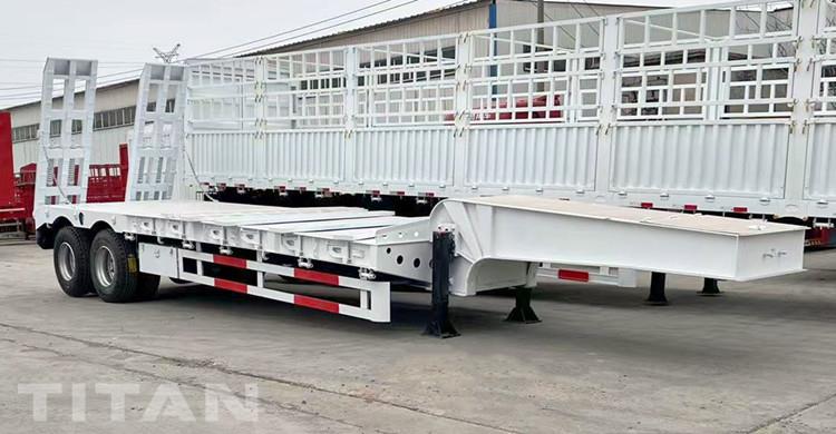 50 Ton 2 Axle Low Loader Truck Trailer for Sale in Algeria