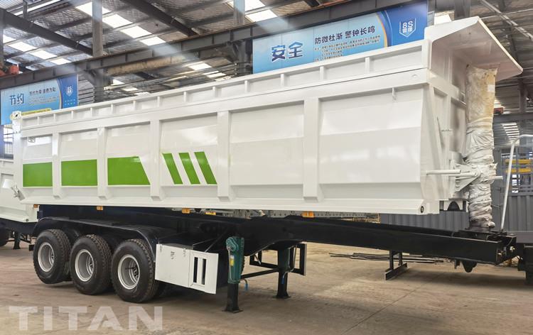 Tri Axle End Dump Semi Trailer for Sale in Tanzania
