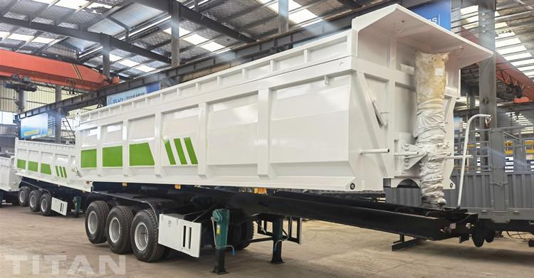Tri Axle End Dump Semi Trailer for Sale in Tanzania