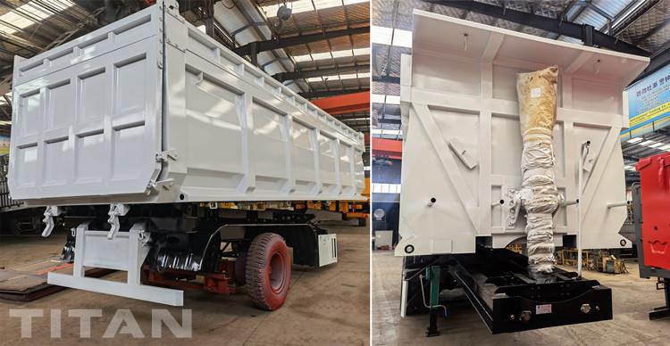 Tri Axle End Dump Semi Trailer for Sale in Tanzania