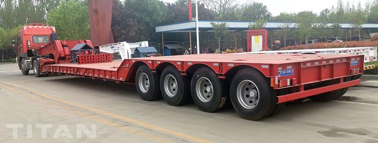 4 Axle 100 Ton Front Loading Gooseneck Lowboy Trailer for Sale in Ivory Coast