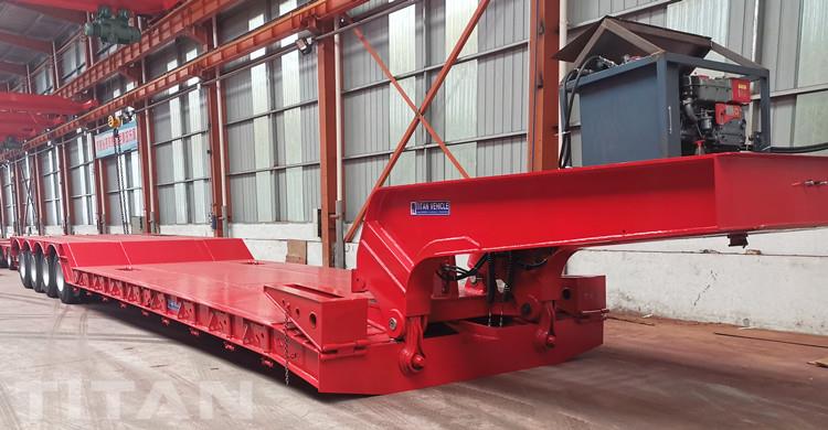 4 Axle 100 Ton Front Loading Gooseneck Lowboy Trailer for Sale in Ivory Coast