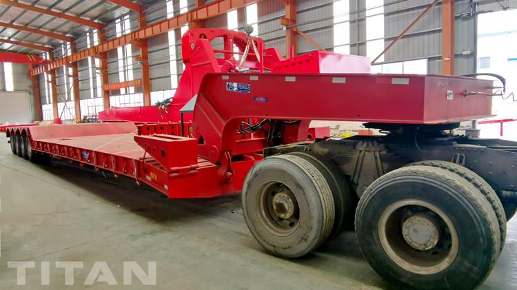 4 Axle 100 Ton Front Loading Gooseneck Lowboy Trailer for Sale in Ivory Coast
