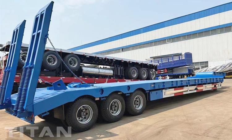Tri Axle 80 Ton Low Loader Truck Trailer for Sale In Zimbabwe Bulawayo