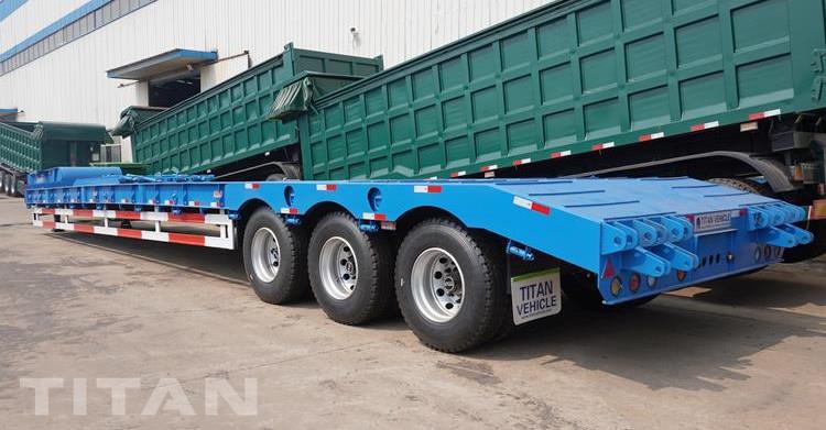 Tri Axle 80 Ton Low Bed Trailer for Sale In Tanzania Dar es salaam