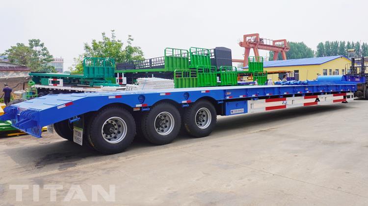 Tri Axle 80 Ton Low Bed Trailer for Sale In Tanzania Dar es salaam