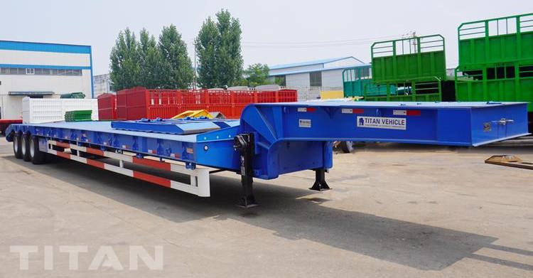 Tri Axle 80 Ton Low Bed Trailer for Sale In Tanzania Dar es salaam