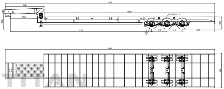 Tri Axle 80T Low Loader Trailer for Sale In Papua New Guinea