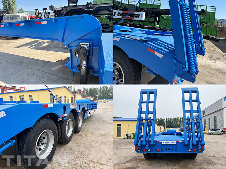 60 Ton 3 Axle Lowbed Truck Trailer for Sale in East Timor