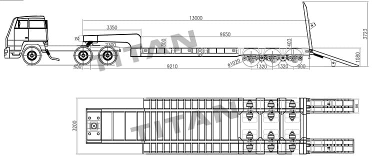 150 Ton 3 Line 6 Axle Low Bed Loader Trailer for Sale in Ghana