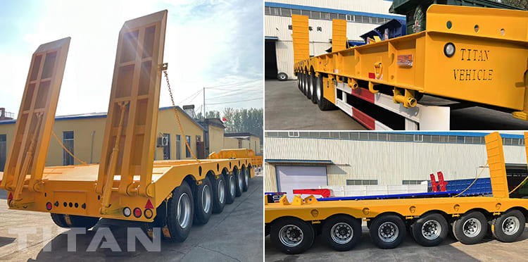 100 Tons 6 Axle Low Bed Semi Trailer will be sent to Kenya Mombasa