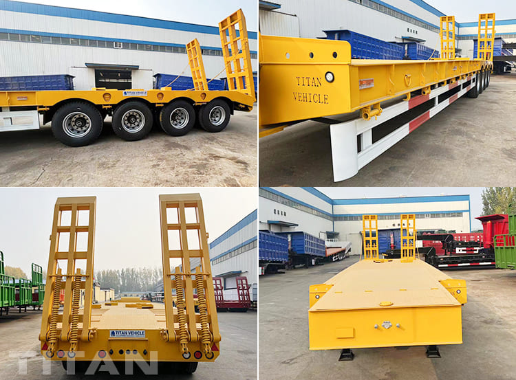 80 Ton 4 Axle Lowbed Trailer for Sale in United Arab Emirates