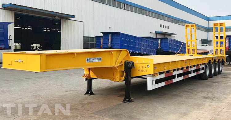 80 Ton 4 Axle Low Bed Trailer for Sale in United Arab Emirates