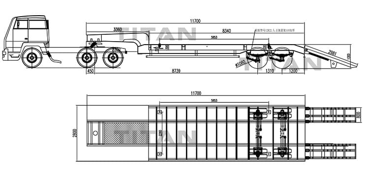 30 Ton 2 Axle Low Bed Trailer will be shipped to Tanzania