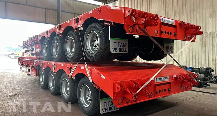 100 Ton 4 Axle Low Bed Trailer for Sale in Kenya 
