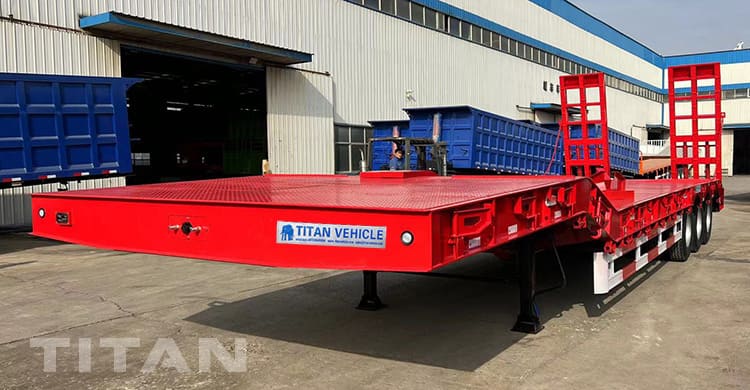 80T 3 axle Semi Low Bed Trailer for sale in Palau Islands