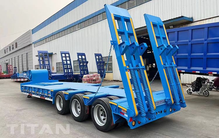 3 Axle 80 Ton Truck Trailer Low Bed for Sale in Guinea