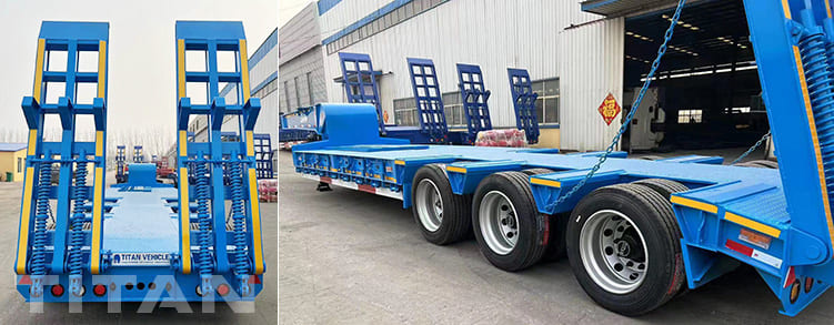 3 Axle 80 Ton Truck Trailer Low Bed for Sale in Guinea