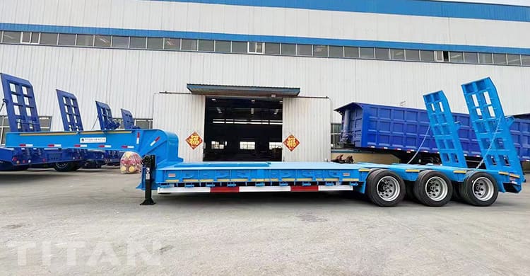 3 Axle 80 Ton Truck Trailer Low Bed for Sale in Guinea