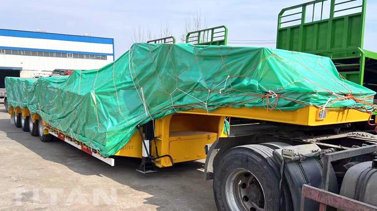 4 Axle Low Loader for Sale with Hydraulic Ramp in Guyana