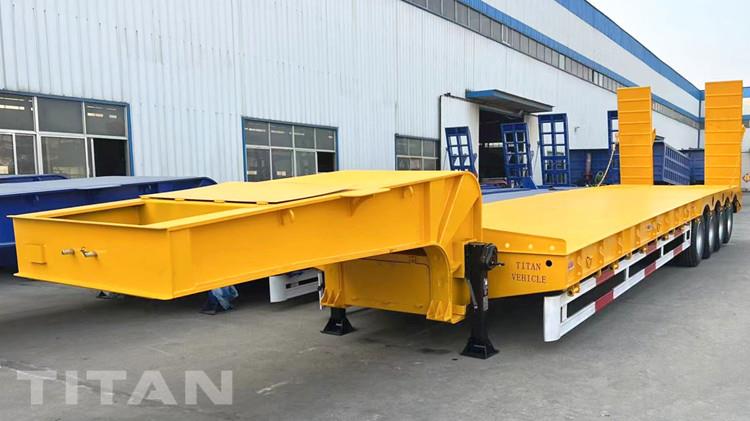 4 Axle Low Loader for Sale with Hydraulic Ramp in Guyana