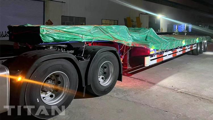 Tri Axle 70 Ton Excavator Trailer Low Loader for Sale in Zambia