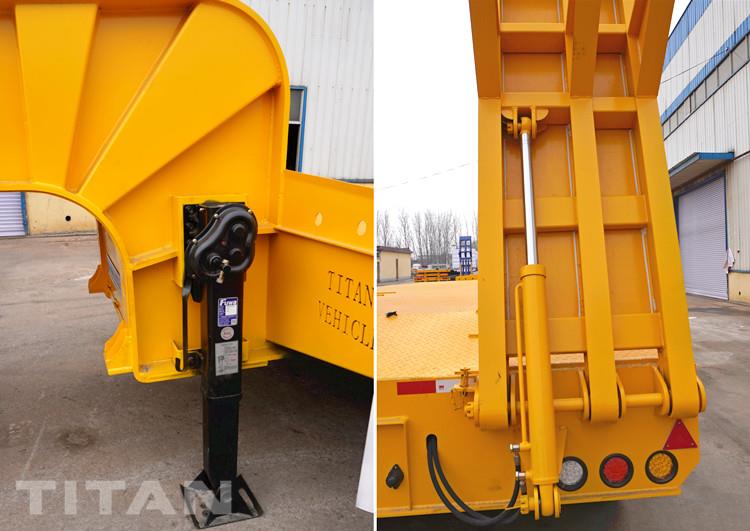 4 Axle 120 Ton Low Bed Truck Trailer for Sale in Ghana