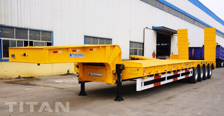 4 Axle 120 Ton Low Bed Truck Trailer for Sale in Ghana